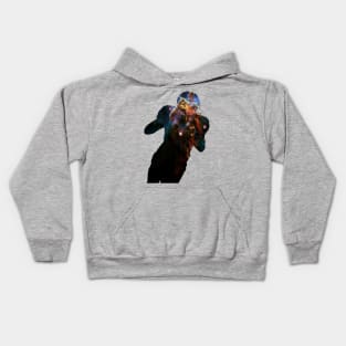 Galaxy Silhouette Gridiron Player Kids Hoodie